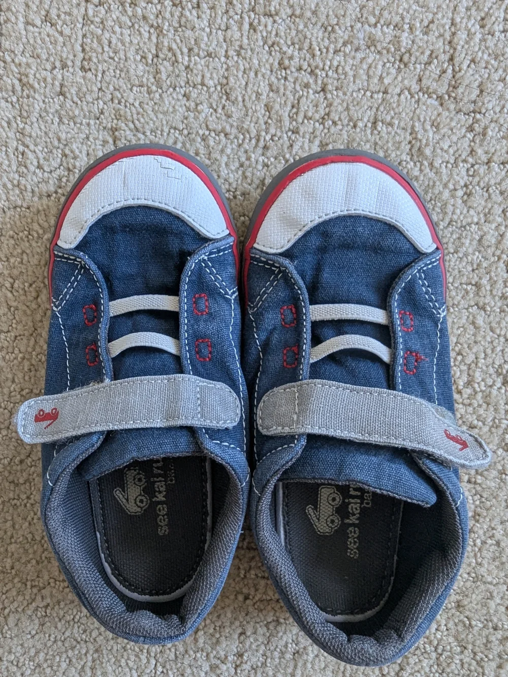 See Kai Run Canvas Sneakers Hook & Loop Unisex Kids Shoes Toddler 11 Athletic